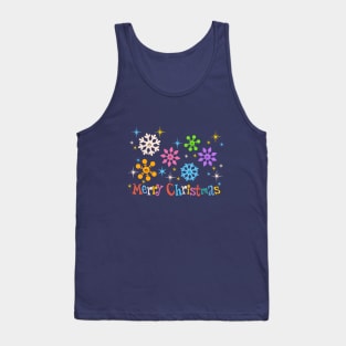 Merry Christmas snowflakes Tank Top